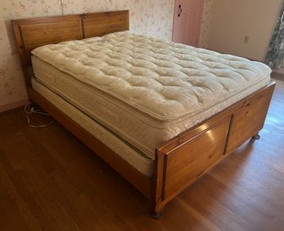 Full Pine Bed Headboard And Footboard