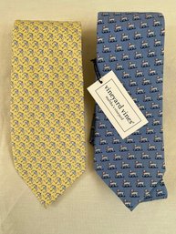 Lot Of 2 Vineyard Vines Ties, 1 New