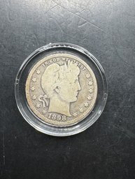 1898 Barber Silver Quarter