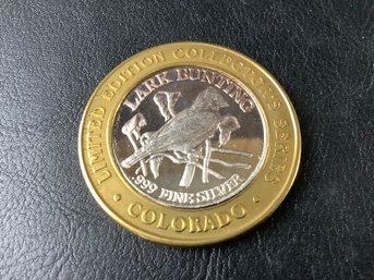 Limited Edition Collector's Series .999 Fine Silver 'state Of Colorado'