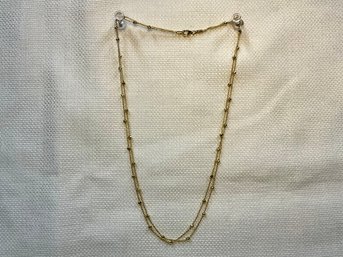 Italian 14 K Gold Beaded Necklace (6.18g)