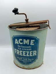 Vintage ACME The 5 Minute Ice Cream Freezer