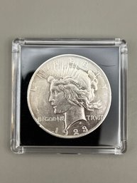 1923 Silver Peace Dollar In Plastic Case