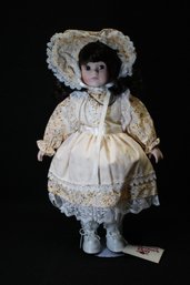 Vintage My First Collector's Porcelain Doll By JRL Toys With Stand