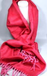 Pink Cashmere Wool Ladies Scarf By Cecchi E Cecchi 34' Long