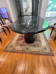 Black Marble Style Dining Table