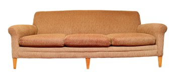Lee Industries Three Cushion Multi Colored Chenille Sofa