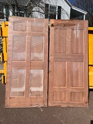 A Pair Of New Solid Wood Doors - 6 Panel