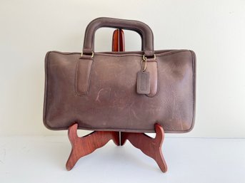 Vintage Coach No 141 -0118 Leather Slim Handbag Made In New York City