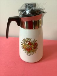 Vintage CORNING Le Cafe Percolator Coffee Serving Pitcher