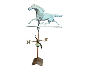 Midcentury Horse Form Copper Weathervane In The Style Of Dexter