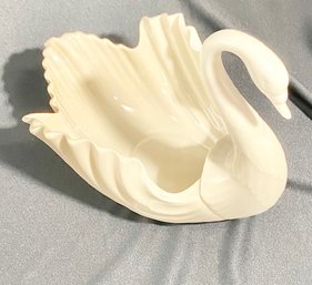 Vintage Porcelain Swan Dish By Lenox