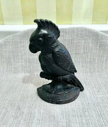 Parrot/cockatoo Bookend-cast Iron Doorstop-bird On Perch # 180