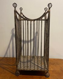 Antique Wrought Iron Four Compartment Umbrella/Cane Stand