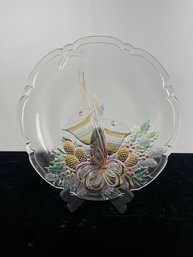 Mikasa Festive Bells Glass Platter Dish