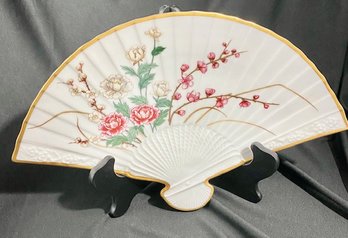 Vintage 'the Plum Blossom Fan' By Lenox
