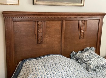 Stunning Art Deco Bed With Elegant Carvings