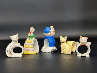 An Assortment Of Vintage Ceramic Napkin Holders