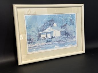 Robert Kennedy, Vintage Limited Edition Print, Cabin On Pigeon Key, Pencil Signed, Dated & Numbered