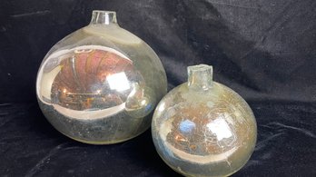 2 Mercury Glass Orbs