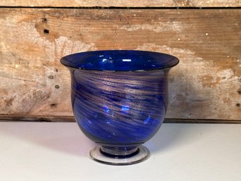 A Beautiful Cobalt Blue  & Shimmery Finish Vase