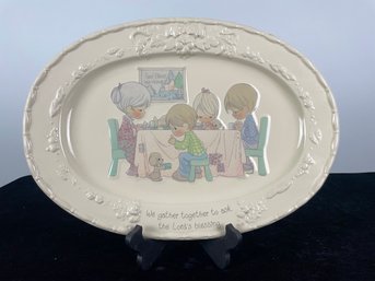 The Enesco Precious Moments Collection 'we Gather Together To Ask The Lords Blessing' Platter