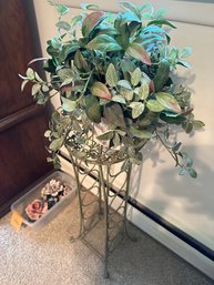 Metal Stand With Artificial Arrangement