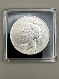 1923 Silver Peace Dollar In Plastic Case