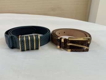 Blue And Brown Ladies Belts