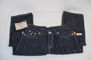 New Pair Of True Religion Regular Fit Straight Leg Blue Jeans Size 32x32