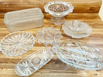 Vintage Cut And Pressed Glass And More