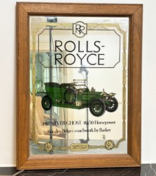 A Vintage Rolls Royce Advertising Mirror