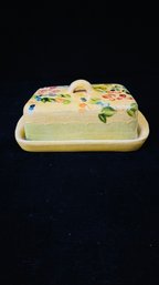 Floral Ceramic Butter Dish And Lid