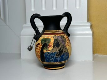 Small Hand Painted Grecian Vase