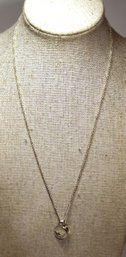 Contemporary Sterling Silver Necklace Chain W Three Pendants W Crown