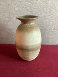 Brown And Beige Pottery Vase Made In Germany