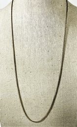 Fine Sterling Silver Chain Necklace W Heart Tail 20' Long