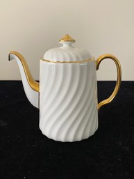 Vintage Teapot With Brass Accents