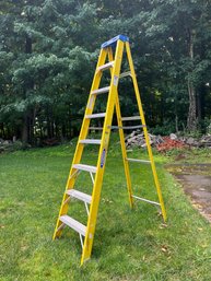 A Werner 8' Fiberglass Ladder