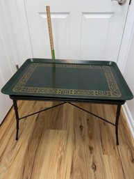 Chinoiserie Coffee Tray Table Bamboo Style Metal Base 33x23x19