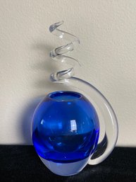 Hand Blown Glass Flower Vase