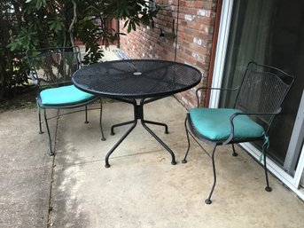Metal/iron Patio Table And 2 Chairs