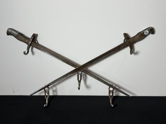 WWI BAYONETS MADE INTO COAT RACK