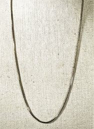 Gold Over Sterling Silver Box Chain Necklace 18' Long