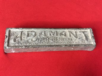 ADAMANT CUPER GENUINE MAGNOLIA METAL COMPANY New York Lead Bar