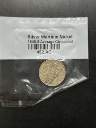 1945-S Wartime Jefferson Nickel In Littleton Package