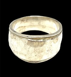 Vintage Mexican Sterling Silver Beveled Ring, Size 10