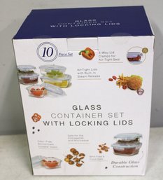 Brand New Glass Container Set With Locking Lids