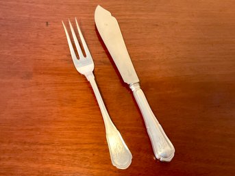 European Sterling Fish Fork & Knife Set