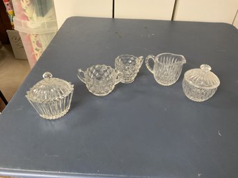 Glass/ Crystal Sugar Bowl Sets